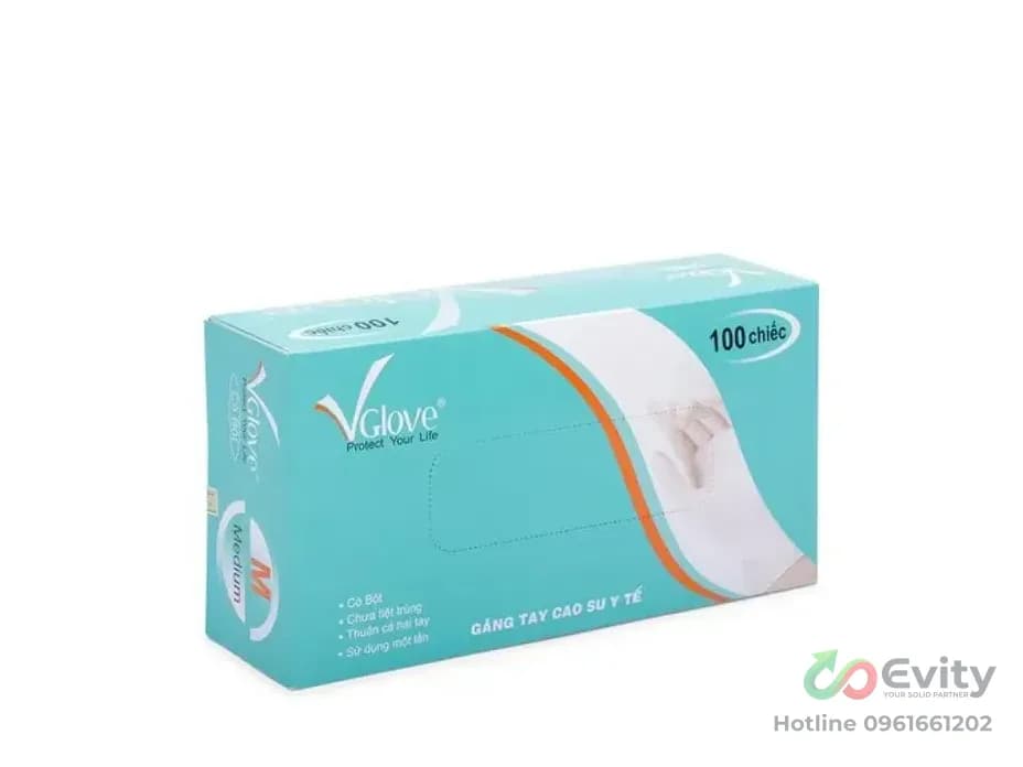 Găng Tay Cao Su Y Tế Có Bột Hộp 100 Chiếc