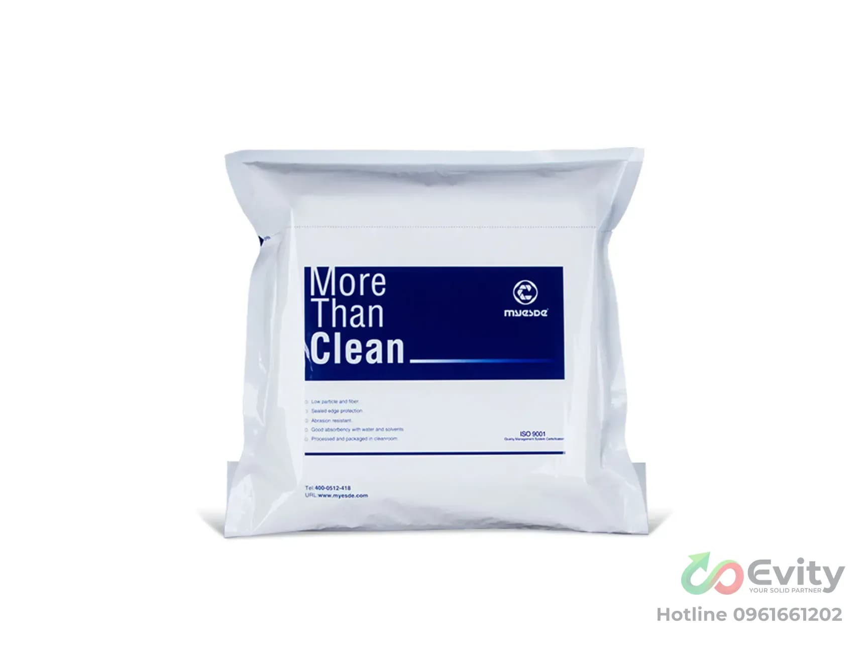 Khăn Lau Phòng Sạch Polyester Khô 6" x 6" (110gsm)