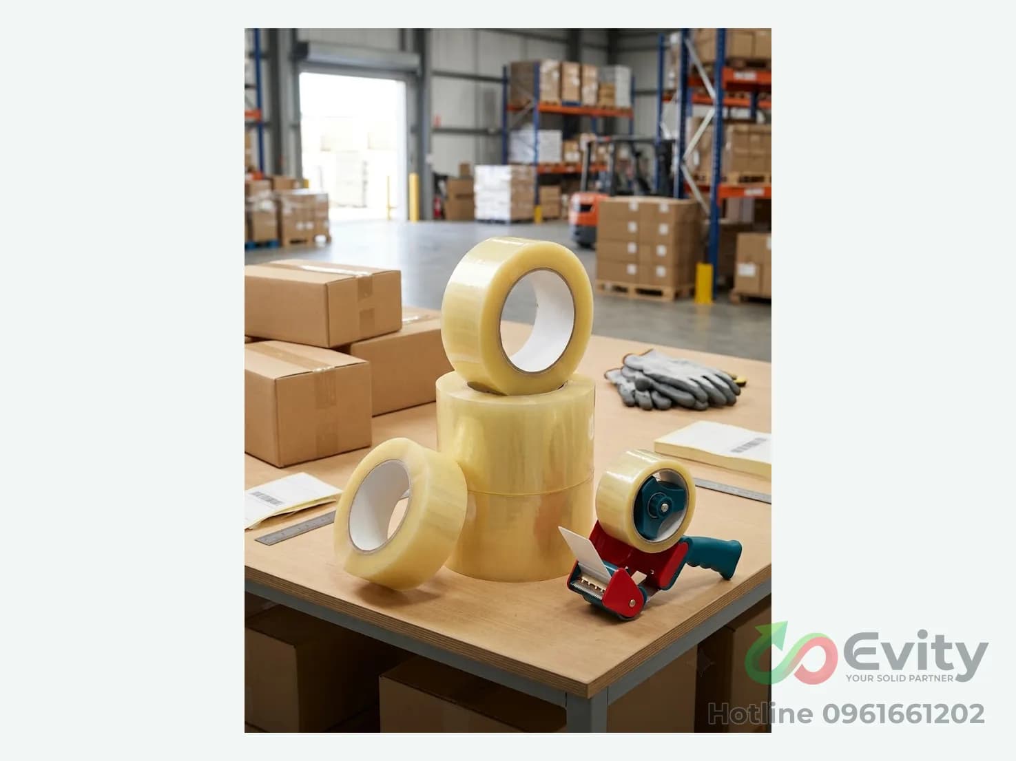 Băng dính đóng thùng bám dính cao cho kho hàng và logistics