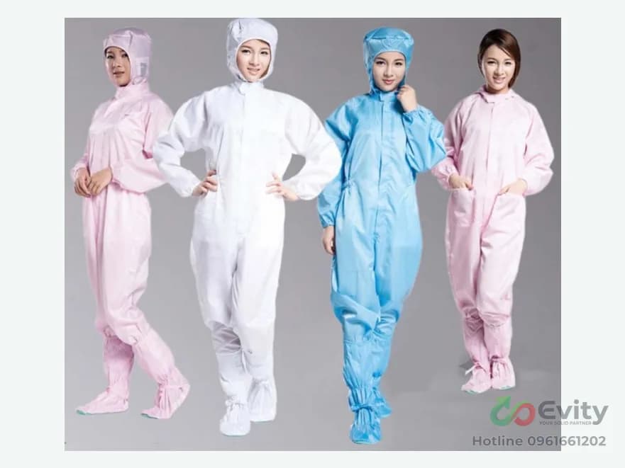 Áo Choàng Phòng Sạch Chống Tĩnh Điện Đủ Size & Màu