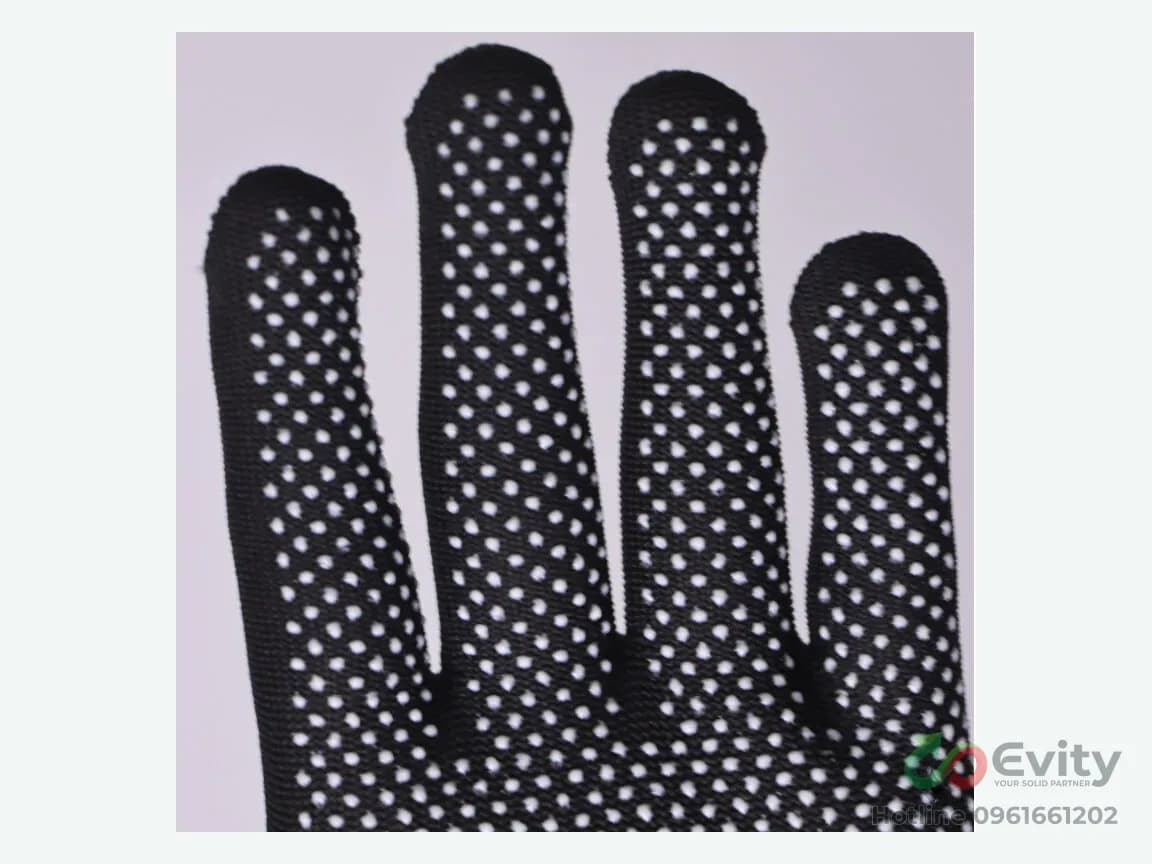 Găng Tay Chống Tĩnh Điện Chấm Hạt PVC Lòng Bàn Tay Cho Nhà Máy – ảnh 2