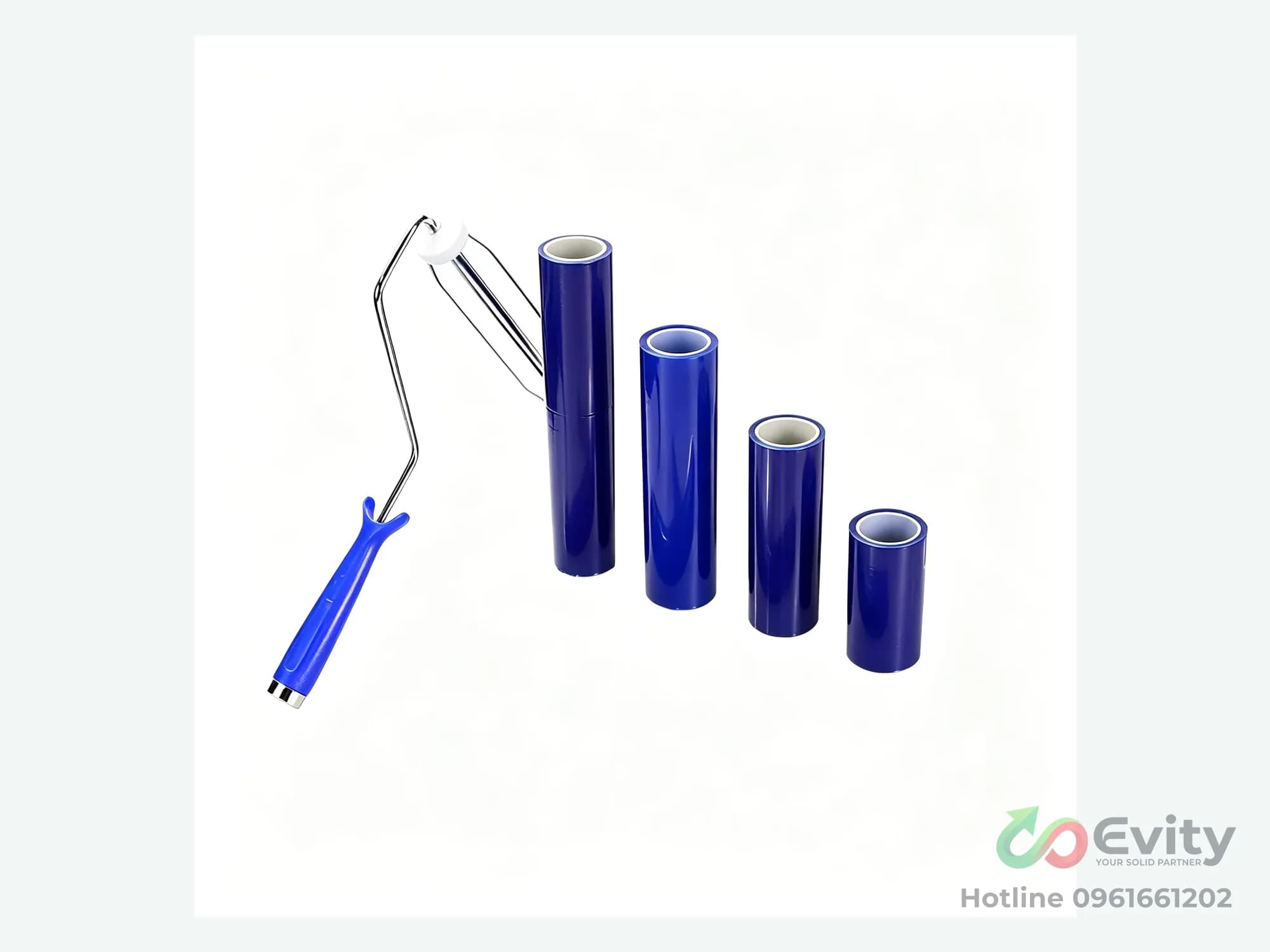 Con Lăn Dính Bụi PE Phòng Sạch 4" x 18m (Màng 40 Micron) – ảnh 3