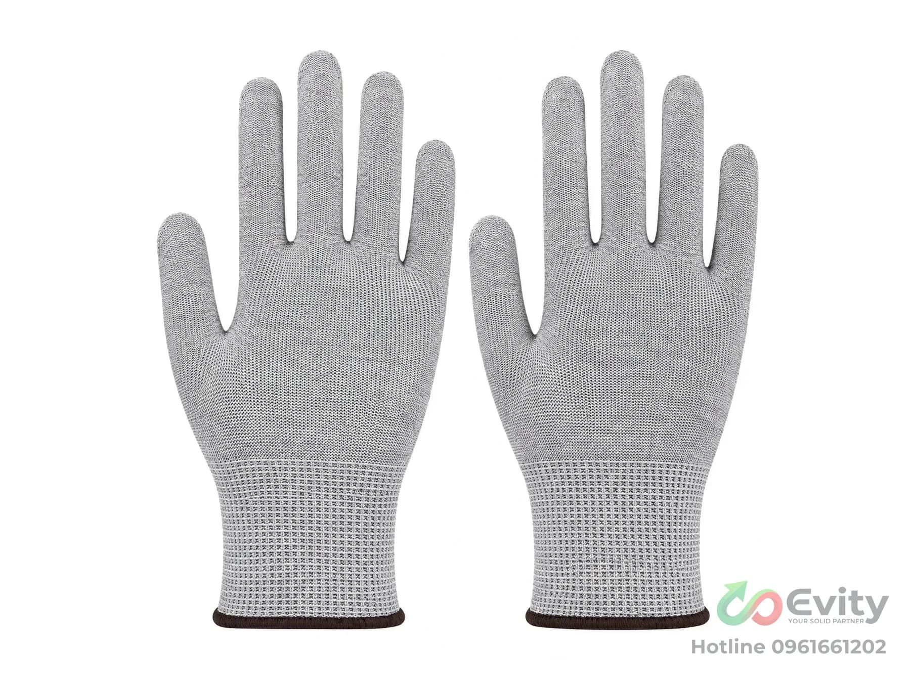 Găng Tay Chống Tĩnh Điện ESD Carbon Dệt Không Đường May Cho Nhà Máy