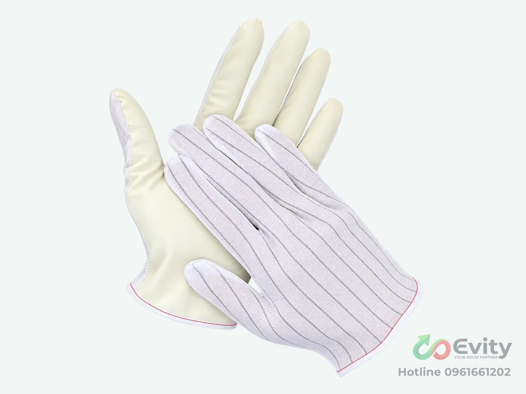 Găng Tay Chống Tĩnh Điện ESD Polyester Chấm PVC / Phủ PU Cho Nhà Máy – ảnh 2