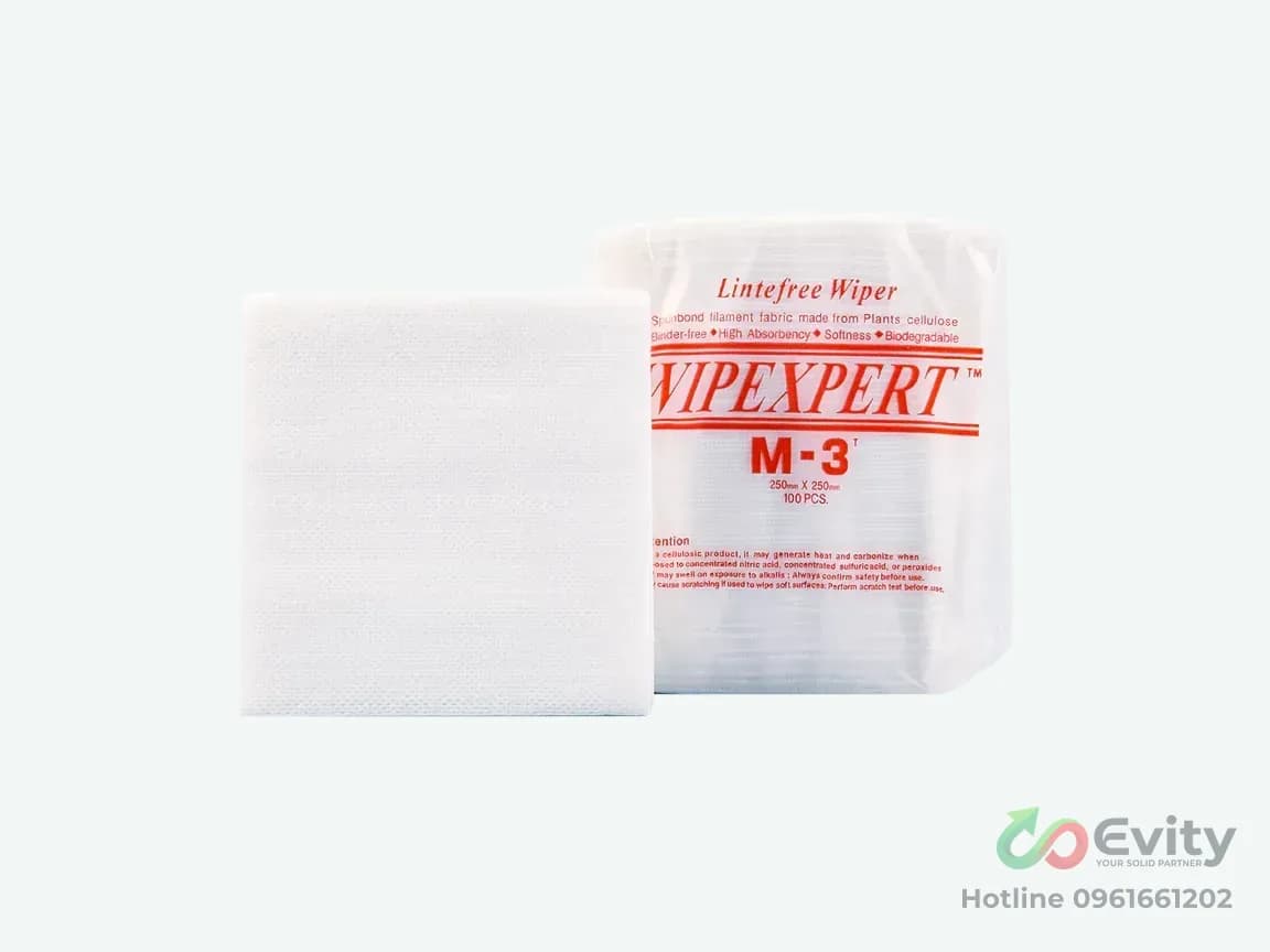 Khăn Lau Phòng Sạch Không Dệt M-3 Vải Viscose / Polyester