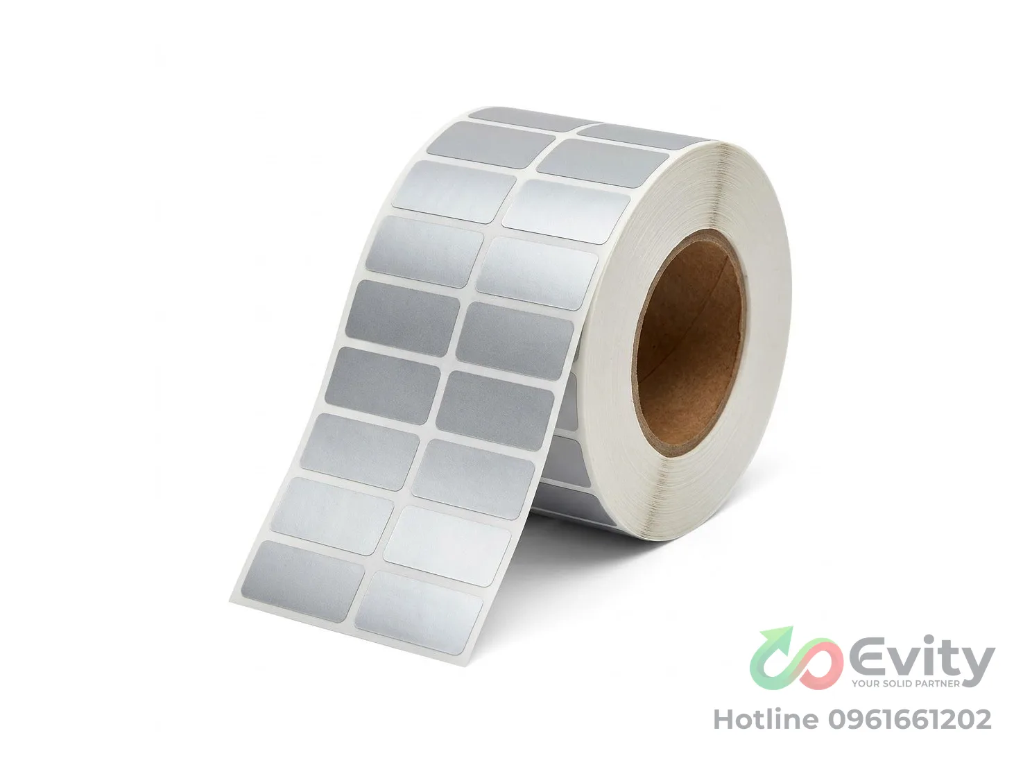 Quy cách cuộn decal xi bạc nhiều hàng tem phục vụ sản xuất và quản lý thiết bị