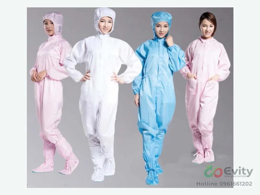 Áo Choàng Phòng Sạch Chống Tĩnh Điện Đủ Size & Màu