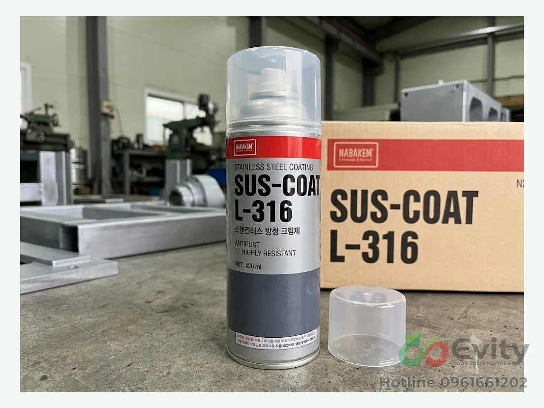 Dung dịch phủ bề mặt Nabakem SUS COAT L-316 chai xịt 420ml