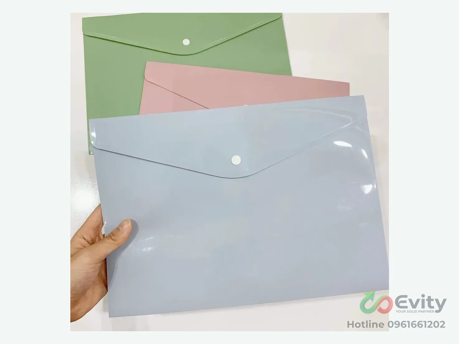 Túi Đựng Hồ Sơ Nút Bấm Khóa Zip Cho Văn Phòng Nhà Máy